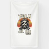Grappige Jezus Vintage Sunset Gravure Citaat Desig Spandoek (Verticaal)