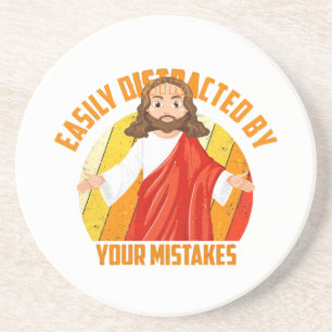 Grappige Jezus Zandsteen Onderzetter