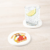 Grappige Jezus Zandsteen Onderzetter (Zijkant)