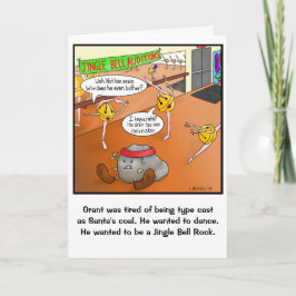Grappige Jingle Bell Rock Kerstkaart Feestdagen Kaart