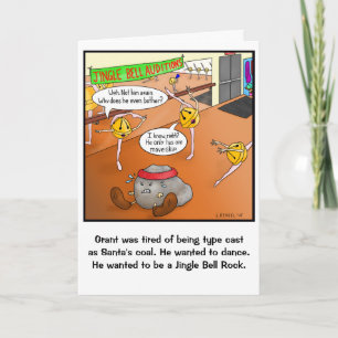 Grappige Jingle Bell Rock Kerstkaart Feestdagen Kaart