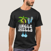 Grappige Jingle Shells Kerstmis in Juli Strand Vac T-shirt (Voorkant)