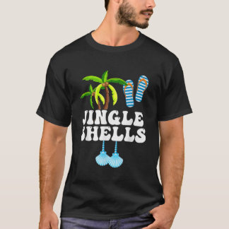 Grappige Jingle Shells Kerstmis in Juli Strand Vac T-shirt