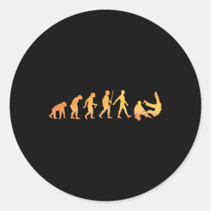 Grappige Jiu Jitsu Kunst Voor Mannen Vrouwen Kinde Ronde Sticker
