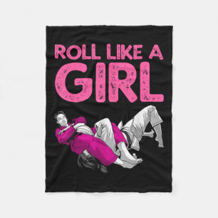 Grappige Jiu Jitsu kunst voor vrouwen meisjes Kind Fleece Deken
