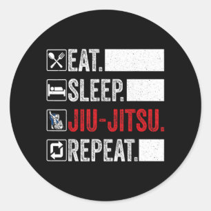 Grappige Jiu Jitsu Voor Mannen Vrouwen Kinderen Br Ronde Sticker