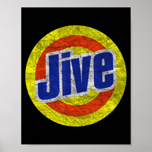 Grappige Jive Retro Logo Voor Luidruchtige Monden  Poster