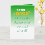 Grappige jobpromotie gefeliciteerd kaart (Gele Bloem)