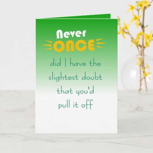 Grappige jobpromotie gefeliciteerd kaart (Gele Bloem)