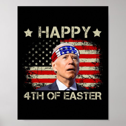 Grappige Joe Biden 4 juli gelukkige 4e Pasen VS Poster (Voorkant)