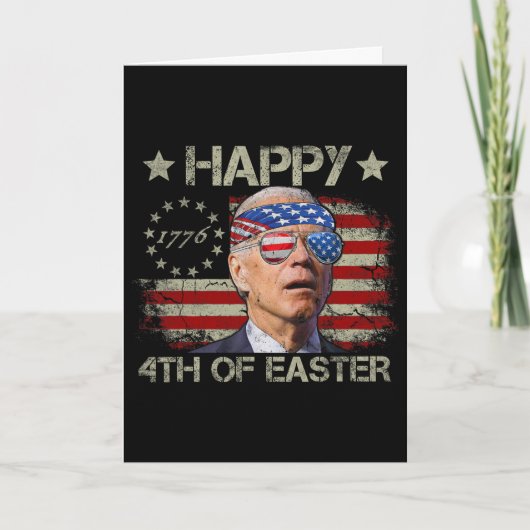 Grappige Joe Biden 4 juli Happy 4e Pasen Ons Kaart (Voorkant)