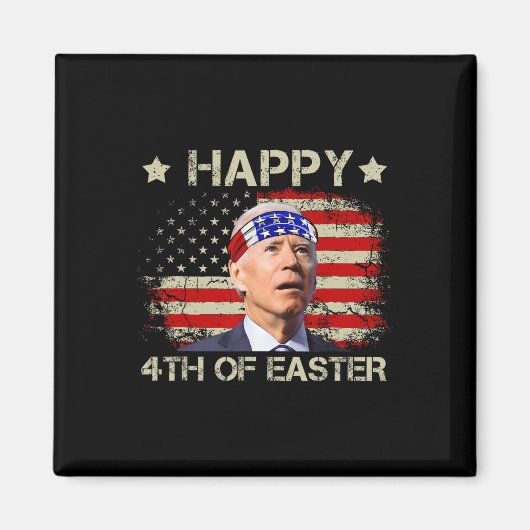 Grappige Joe Biden 4 juli Happy 4e Pasen VS Magneet (Voorkant)