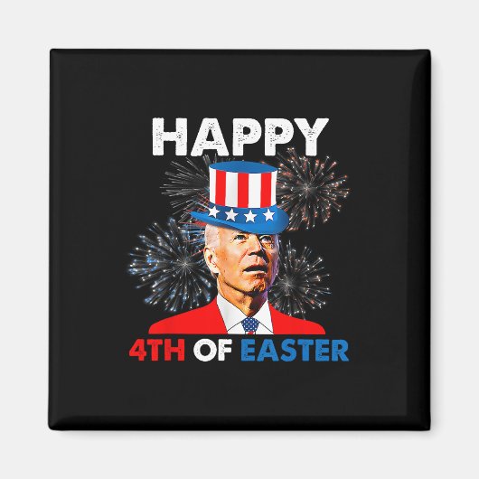 Grappige Joe Biden 4 juli Happy 4e Pasen VS Magneet (Voorkant)