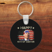 Grappige Joe Biden 4 juli Happy 4e Pasen VS Sleutelhanger (Voorkant)