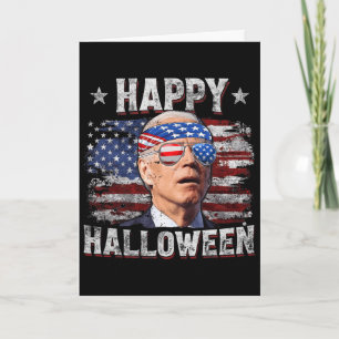 Grappige Joe Biden 4 juli Happy Halloween Amerika Kaart
