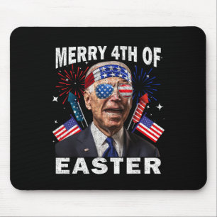 Grappige Joe Biden 4 juli shirt vrolijke 4 juli Pa Muismat