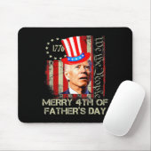 Grappige Joe Biden 4 juli vrolijk 4 van vader Muismat (Met muis)