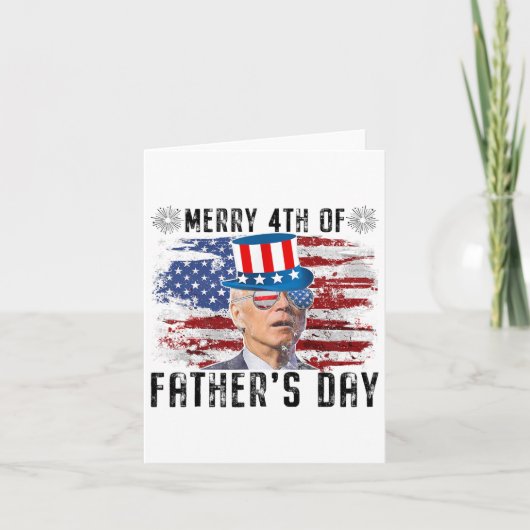 Grappige Joe Biden 4 juli vrolijk 4 van vaders d Kaart (Voorkant)