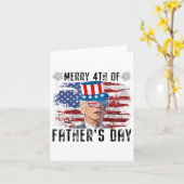 Grappige Joe Biden 4 juli vrolijk 4 van vaders d Kaart (Gele Bloem)
