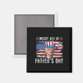Grappige Joe Biden 4 juli vrolijk 4 van vaders d Magneet (Voorkant / Achterkant)