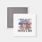 Grappige Joe Biden 4 juli vrolijk 4 van vaders d Magneet (Voorkant / Achterkant)