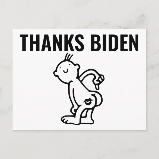 GRAPPIGE JOE BIDEN BEDANKT POSTKAARTEN (Voorkant)