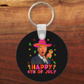 Grappige Joe Biden Cinco De Mayo Fijne 4e Juli Me Sleutelhanger (Voorkant)