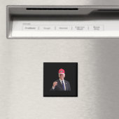 Grappige Joe Biden draagt Trump 2024 pet Magneet (Insitu (Vaatwasser))