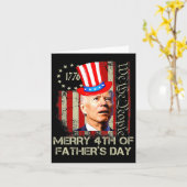 Grappige Joe Biden Fijne Vaderdag 4 T-Shirts 4 Kaart (Gele Bloem)