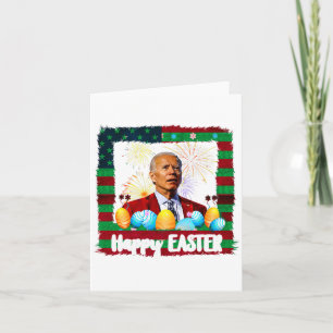 Grappige Joe Biden Gelukkig Pasen Verward 4 juli  Kaart