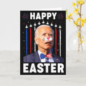 Grappige Joe Biden Gelukkige 4e Juli Verwarde Pase Kaart (Gele Bloem)