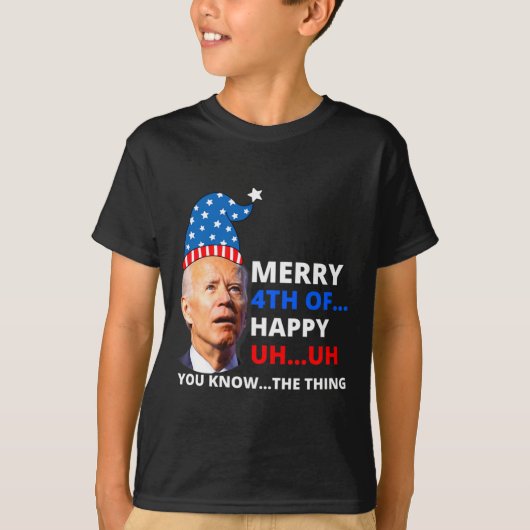 Grappige Joe Biden Gelukkige 4e Pasen Verwarde 4e T-shirt (Voorkant)
