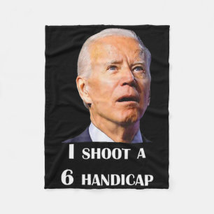 Grappige Joe Biden Ik Scoor Een 6 Handicap Bij Gol Fleece Deken