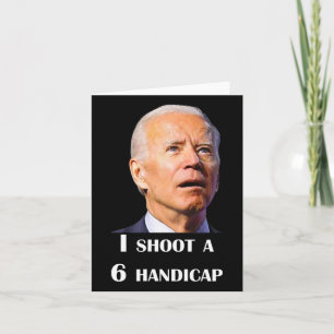 Grappige Joe Biden Ik Scoor Een 6 Handicap Bij Gol Kaart