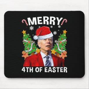 Grappige Joe Biden Kerstmis Kerstman Hoed Merry 4t Muismat