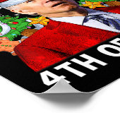 Grappige Joe Biden Kerstmis Kerstman Hoed Merry 4t Poster (Hoek)