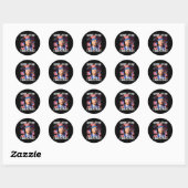 Grappige Joe Biden Prettig 4de Kerstmis 4de Juli Ronde Sticker (Vel)