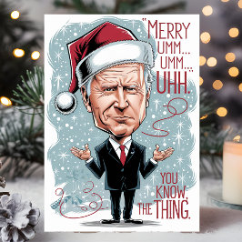 Grappige Joe Biden Prettig Kerstfeest, Je Weet Wel Feestdagen Kaart
