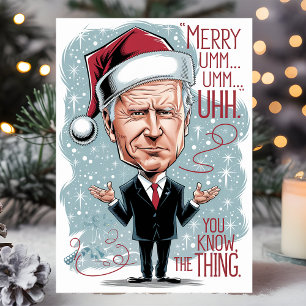 Grappige Joe Biden Prettig Kerstfeest, Je Weet Wel Feestdagen Kaart