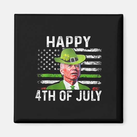 Grappige Joe Biden St Patricks Dag Gelukkig 4th va Magneet (Voorkant)