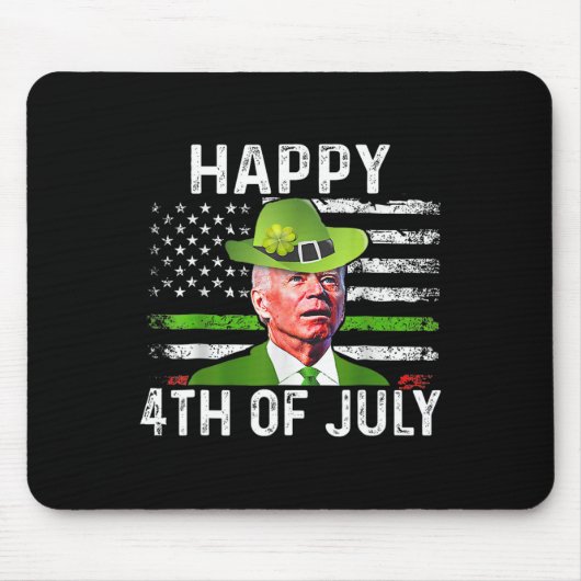 Grappige Joe Biden St Patricks Dag Gelukkig 4th va Muismat (Voorkant)