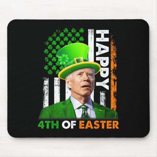 Grappige Joe Biden St Patricks Dag Gelukkig 4th va Muismat (Voorkant)
