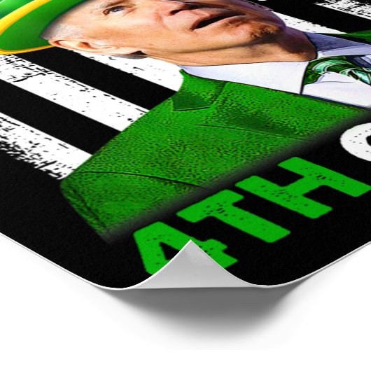 Grappige Joe Biden St Patricks Dag Gelukkig 4th va Poster (Hoek)