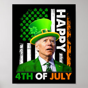 Grappige Joe Biden St Patricks Dag Gelukkig 4th va Poster