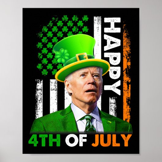 Grappige Joe Biden St Patricks Dag Gelukkig 4th va Poster (Voorkant)