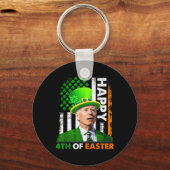 Grappige Joe Biden St Patricks Dag Gelukkig 4th va Sleutelhanger (Voorkant)