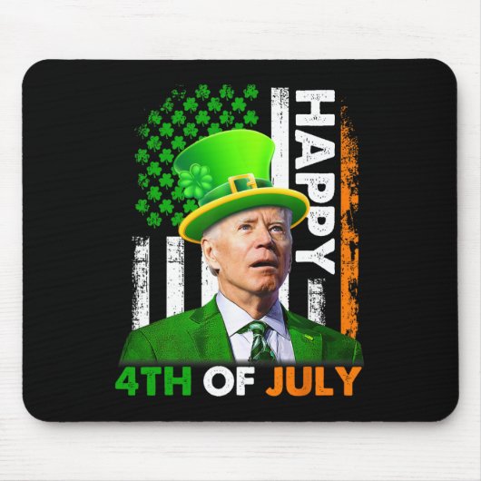 Grappige Joe Biden St Patricks Day Fijne 4e Juli Muismat (Voorkant)