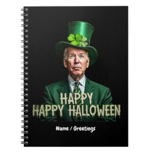 Grappige Joe Biden St. Patrick's Day in de war Notitieboek