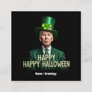 Grappige Joe Biden St. Patrick's Day in de war Vierkante Visitekaartje