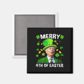 Grappige Joe Biden St Patricks Day vrolijke 4e Pas Magneet (Voorkant / Achterkant)